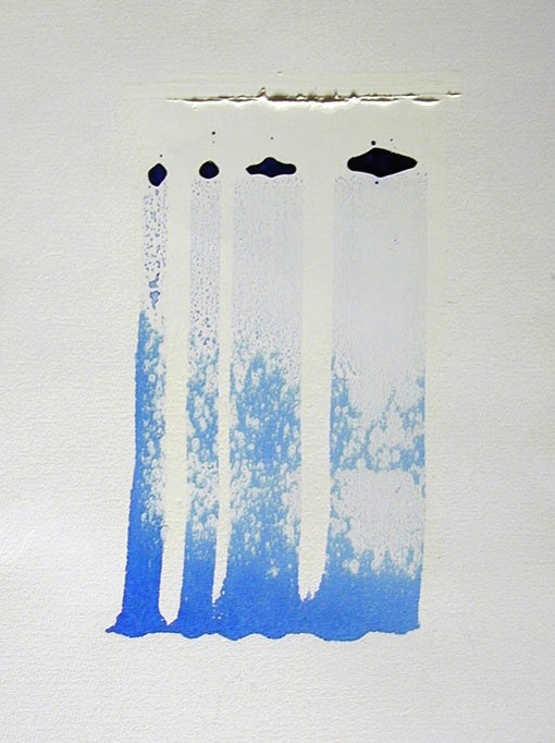 Ende des Wachsens, watercolour, indian ink, oil on paper, 32 x 47 cm, 2000, 450 €